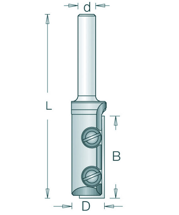 671-8 HM Amaxx Groeffrees met Wisselmes 12mm d=8